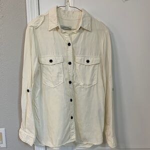 Zara Cream Premium Denim Blouse